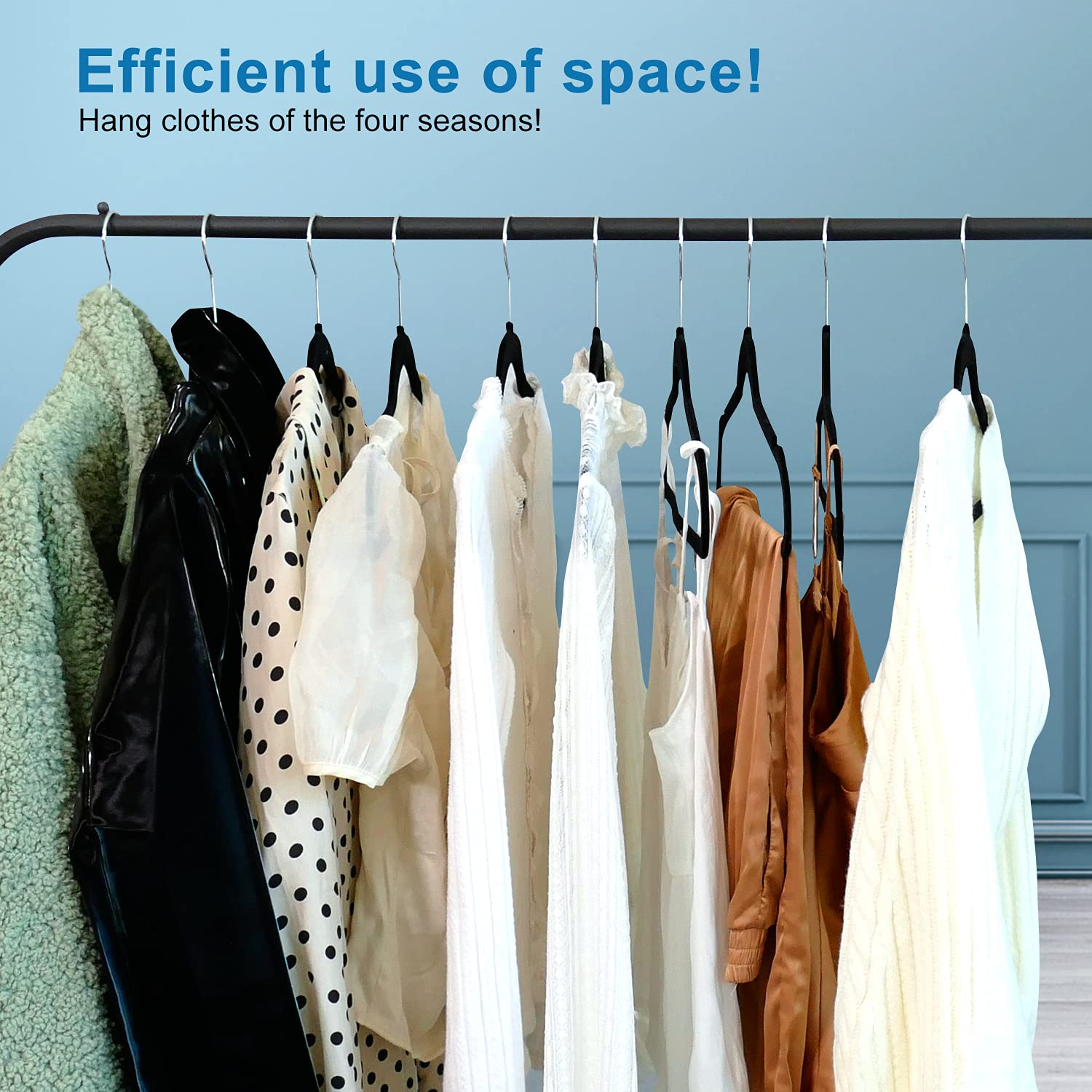 30-Pack Ollnoos Velvet Hangers: Non-Slip & Space-Saving - Image 2