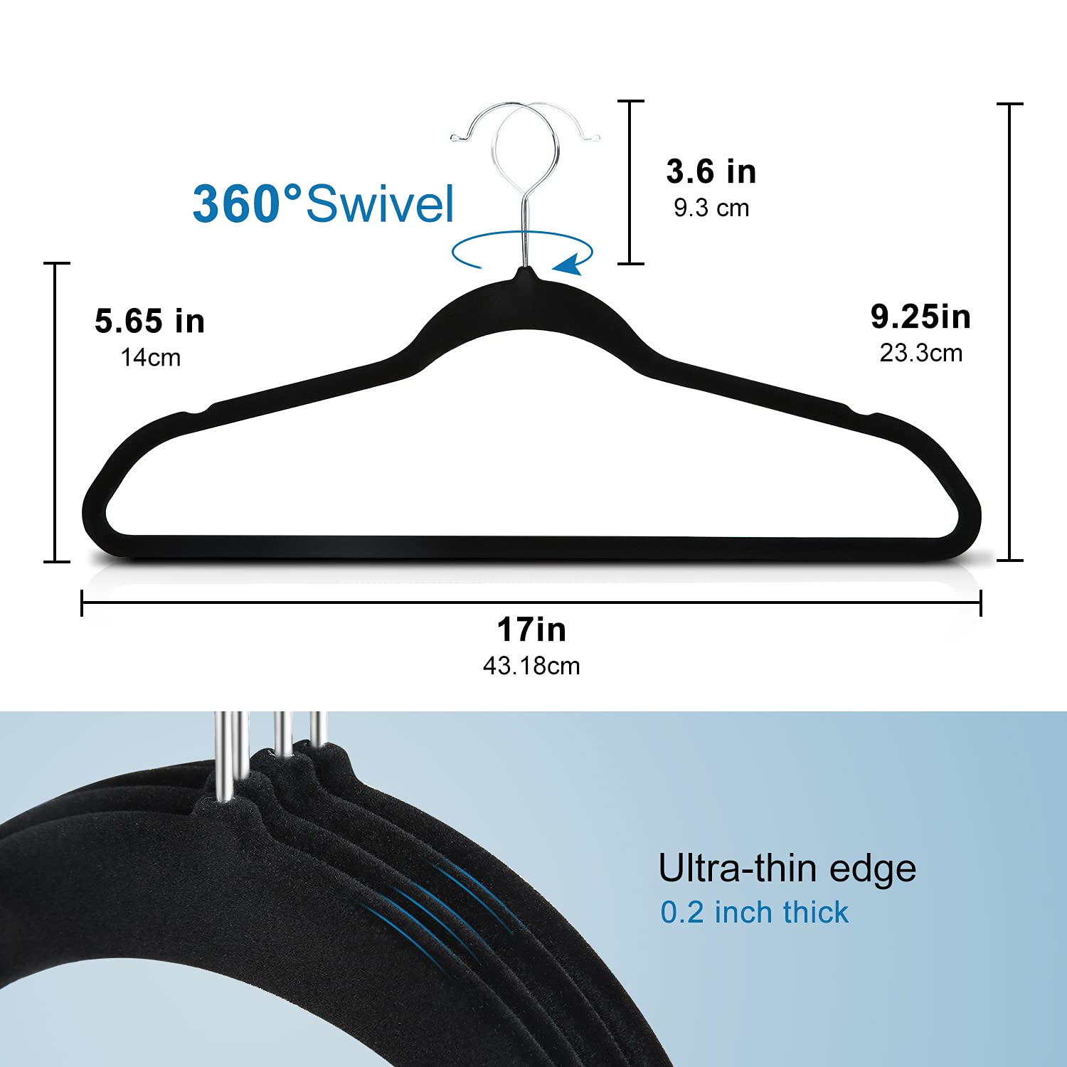 30-Pack Ollnoos Velvet Hangers: Non-Slip & Space-Saving - Image 4